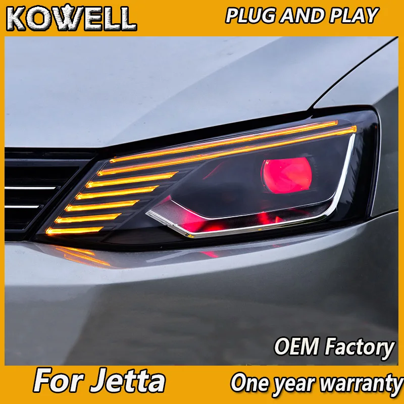 KOWELL стайлинга автомобилей для VW JETTA MK6 2011 2012 2015 2017 светодиодные фары головного