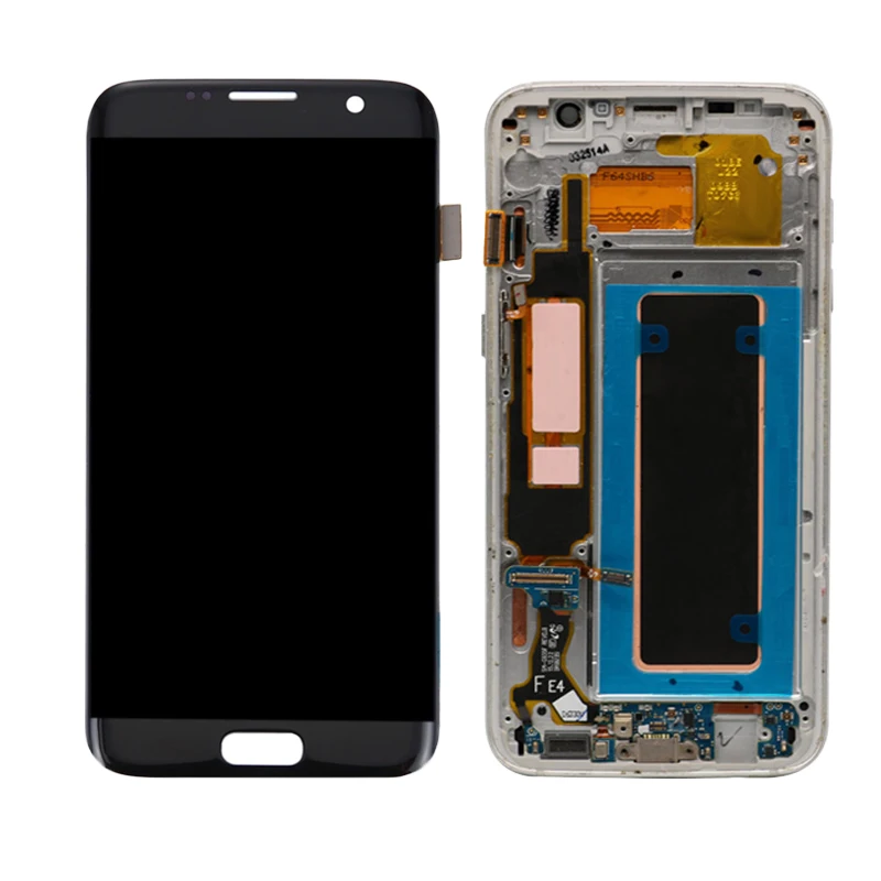 AMOLED для samsung Galaxy S7 Edge ЖК-дисплей с сенсорным экраном рамка без ожога S7 edge DS SM-G935FD G935F G935A G9350