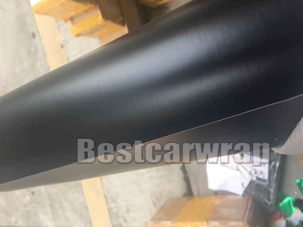 Satin Black Matte Vinyl Wrap Film Air Free Matte Black Vinyl Car Wrap Cover  Styling Automotive Graphic 1.52x20m/Roll 4.98x66ft - AliExpress