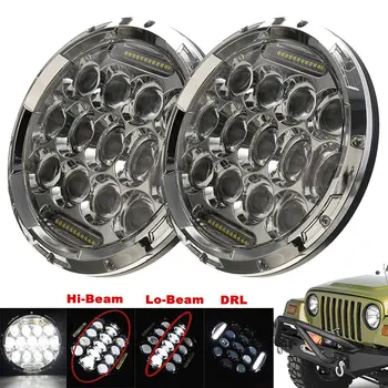 

For Lada 4x4 urban Niva 7 Inch 75W Headlights 9000 Lumens Hi/Lo Beam With Daytime Running Light (DRL) For Jeep Wrangler JK TJ LJ