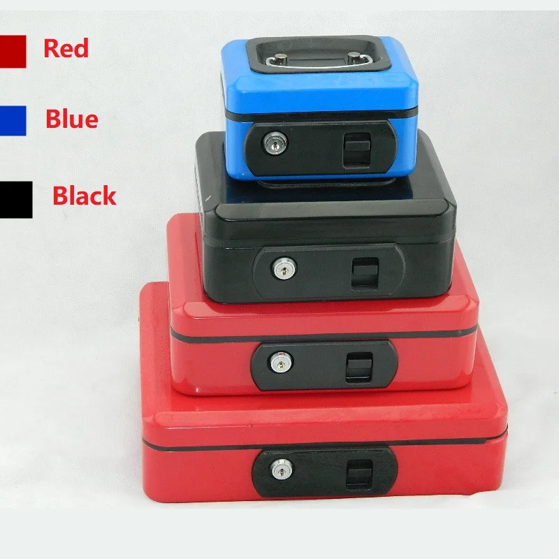

Key Open Style Metal Safes Elastic Button Jewelry Banknotes Coins Savings Mini-safe Storage Receiving Boxes