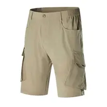 Модные большие размеры летние спортивные мужские повседневные однотонные шорты Карго пятые брюки