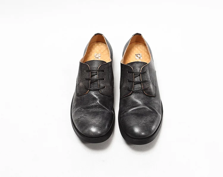 Новинка года; повседневная мужская обувь из натуральной кожи в британском стиле; кожаные туфли ручной работы на шнуровке с большим носком высокого качества; zapatillas hombre; EU44