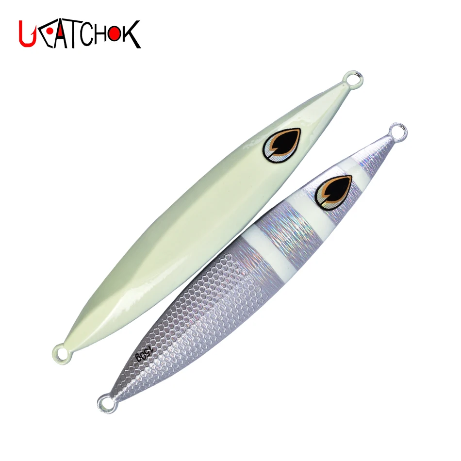 Gabarito de Água Isca de Pesca Colher de Peixe 260g Luminoso Lento Fundição Salgada Metal Jigging Chumbo Isca Vertical 3 Pçs 150g - 200g 6 3 pçs 150g 200g 260g luminoso lento