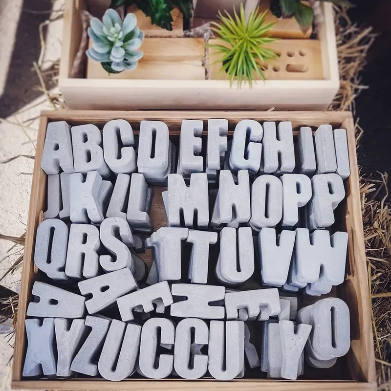 Алфавит бетонные формы пластырь с цифрами силиконовая форма бетонная огромная