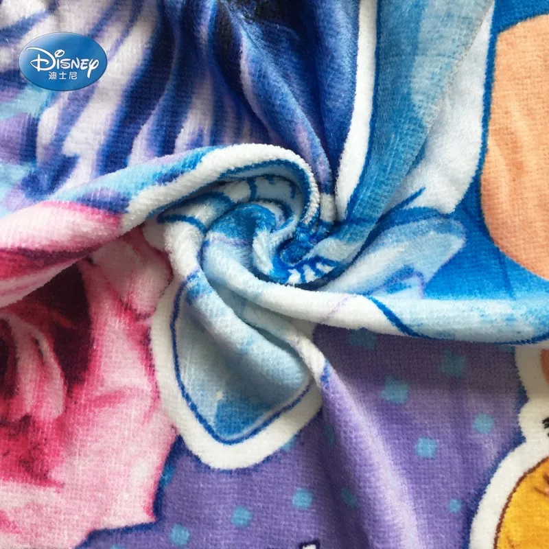 Мягкие полотенца принцессы Золушки Диснея для детей, хлопковые халаты для девочек, накидка для душа, пляжное полотенце