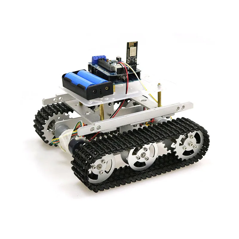 T100 ручка/Bluetooth/Wi-Fi RC Управление Робот Танк шасси автомобиля Комплект для Arduino с UNO R3, 4 дорожный плате водитель мотора, модуль Wi-Fi