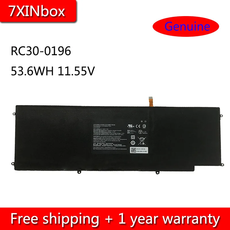 7XINbox 53.6Wh 11.55V RC30-0196 Laptop Battery For Razer Blade Stealth 2016 v2 i7-7500U 3ICP4/92/80 Series 4640mAh Batteria | Компьютеры и