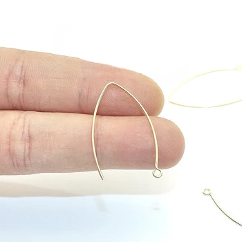 

Accessories for DIY Jewelry Making Handmade 14 Gold Filled Pattern Earring A-Shap Hooks Earwire Clasp Jewelry