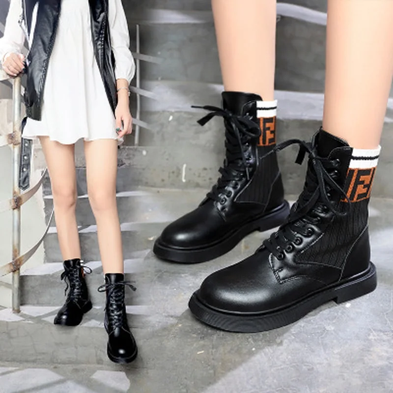 

Socks boots stretch boots female 2018 autumn and winter new Martin boots