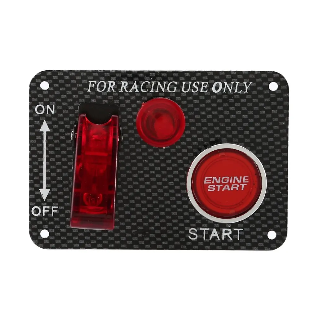

2 In 1 Combo Switch For Cars Refti LED Start Button With Panel Car Accessories Essential Accessories