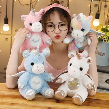 

Fantasy Girls Unicorn Toy Huggable Kids Pink/White Unicorn Animals Doll Stuffed Soft Running Unicorn Toy Decor Plushie Toy
