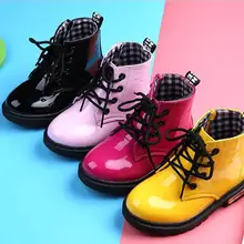 2020 neue Kinder Schuhe PU Leder Wasserdichte Leder Stiefel Kinder Leder Schuhe Marke Mädchen Jungen Gummi Stiefel Mode Turnschuhe