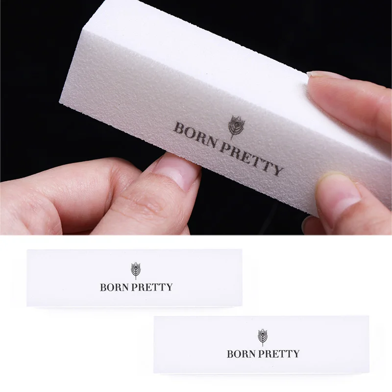 BORN PRETTY серая губка пилка для дизайна ногтей моющаяся шлифовальная сглаживающая пилка для дизайна ногтей - Цвет: 4-sides File