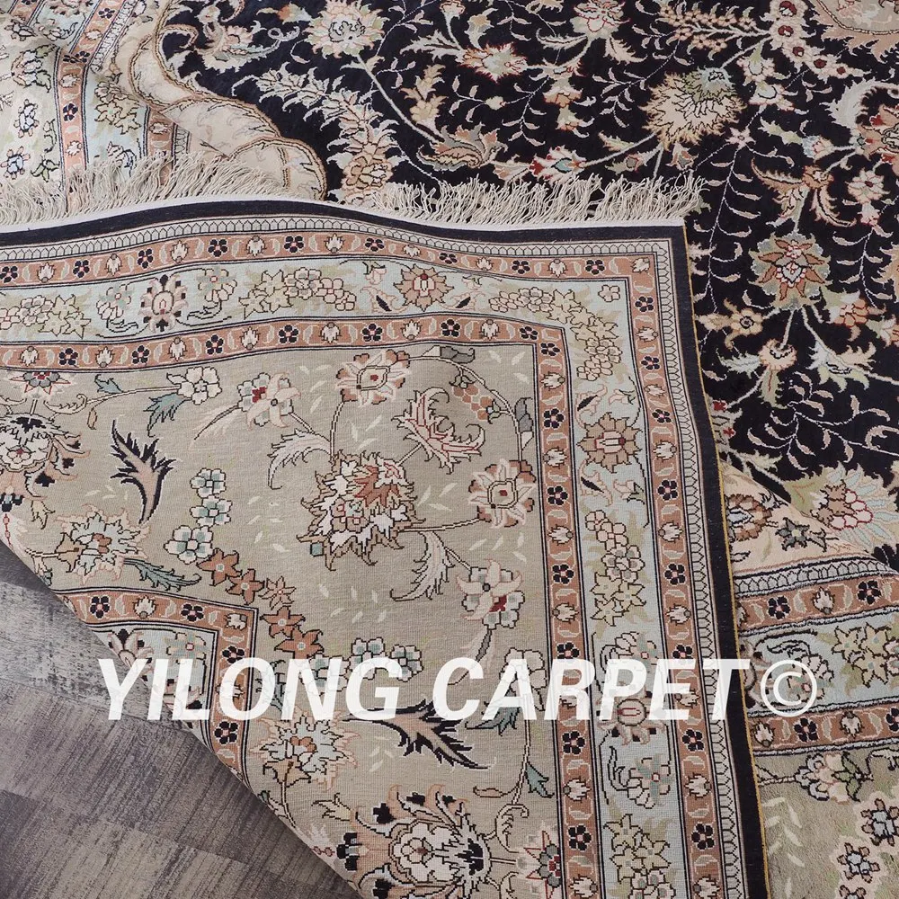 Yilong 14'x20' оверсайз изысканный классического дизайна турецкий стиль ручной работы шелковые турецкие ковры(YHW516A14x20