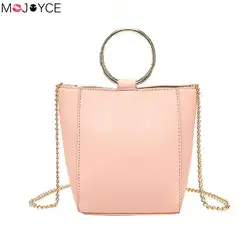 Модные однотонные розовые цепи Crossbody сумки для Для женщин PU Сумки большой Ёмкость плечо кольцо Топ-ручка сумка-мешок Bolsa mujer