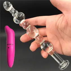 2 шт./лот вибратор и длинные и прозрачный хрусталь, стекло анальный Моделирование пенис интимные товары для взрослых для женщин мужчин