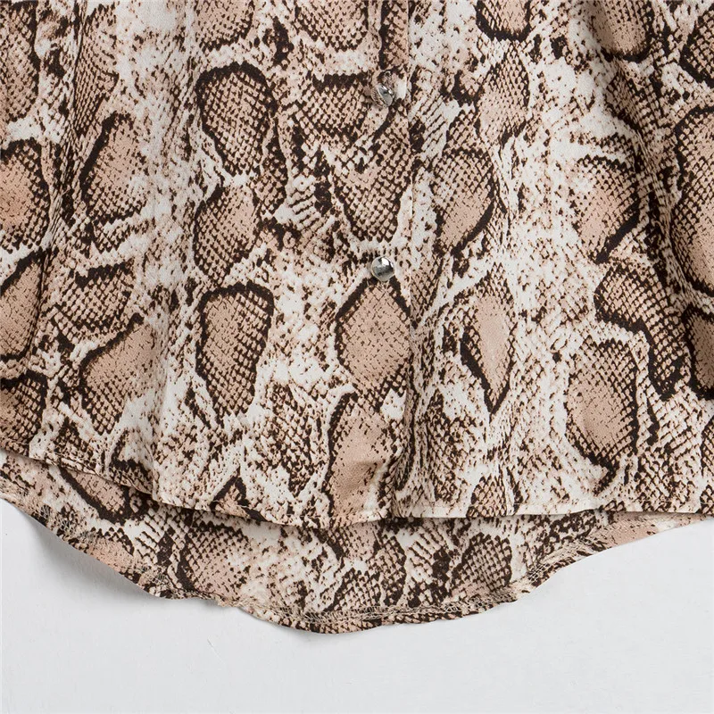 Модные леопардовые блузки со змеиным принтом, женские свободные рубашки с длинным рукавом, топы, уличная одежда, элегантные блузы с v-образным вырезом