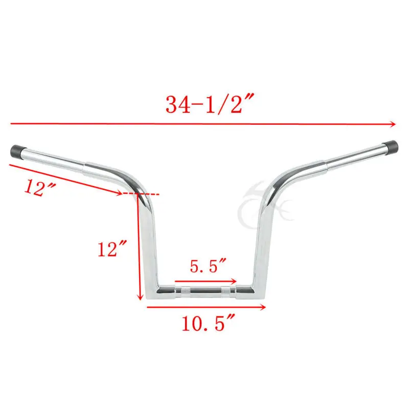 Мотоцикл 1-1/" 12" Rise Ape вешалка бар жир руль для Harley Sportster 883 1200 XL Softail FLST FXST