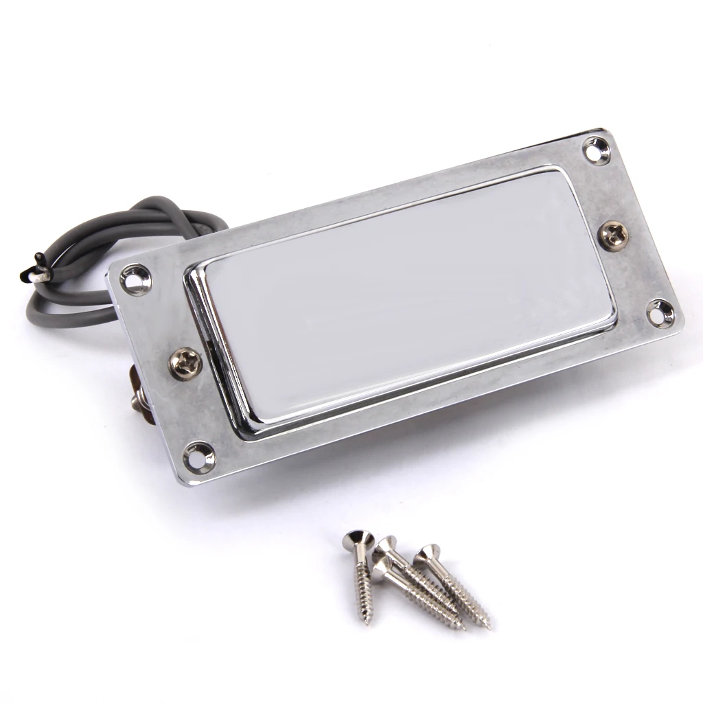 Sealed Pickup Humbucker w/ Mounting Screws for LP Guitar, Mini Guitar, Echo Organ, Cigar Box Guitar- Chrome
