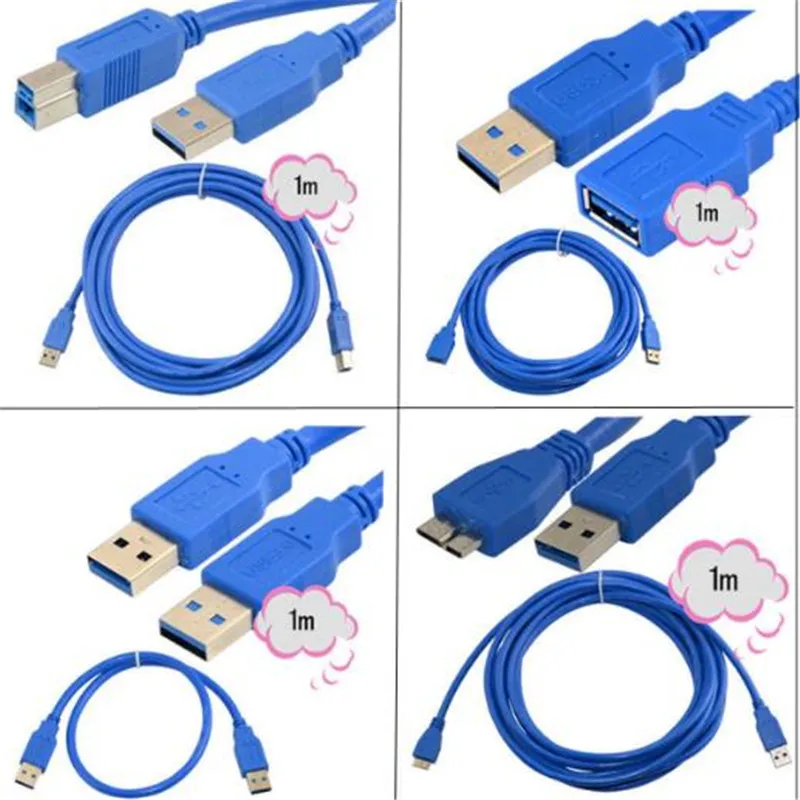 

USB3.0 mobile computer printer data cable provides up to 5Gbps data transfer rate double aluminum foil shield