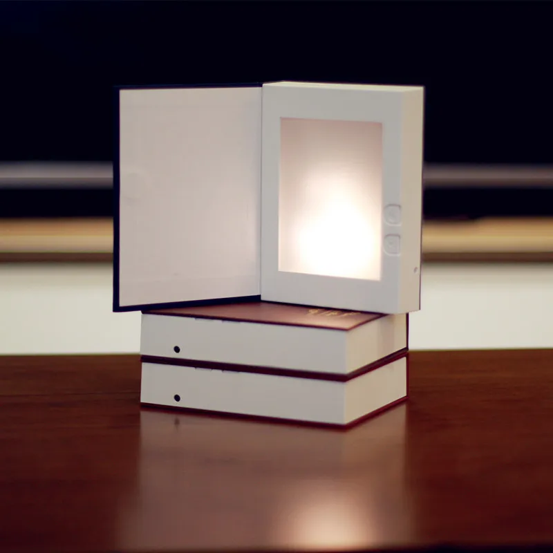 

Creative Decorative Night lights LED Flame Effect Light BOOK shape USB Rechargeable Table Lamps Festival Decoration light