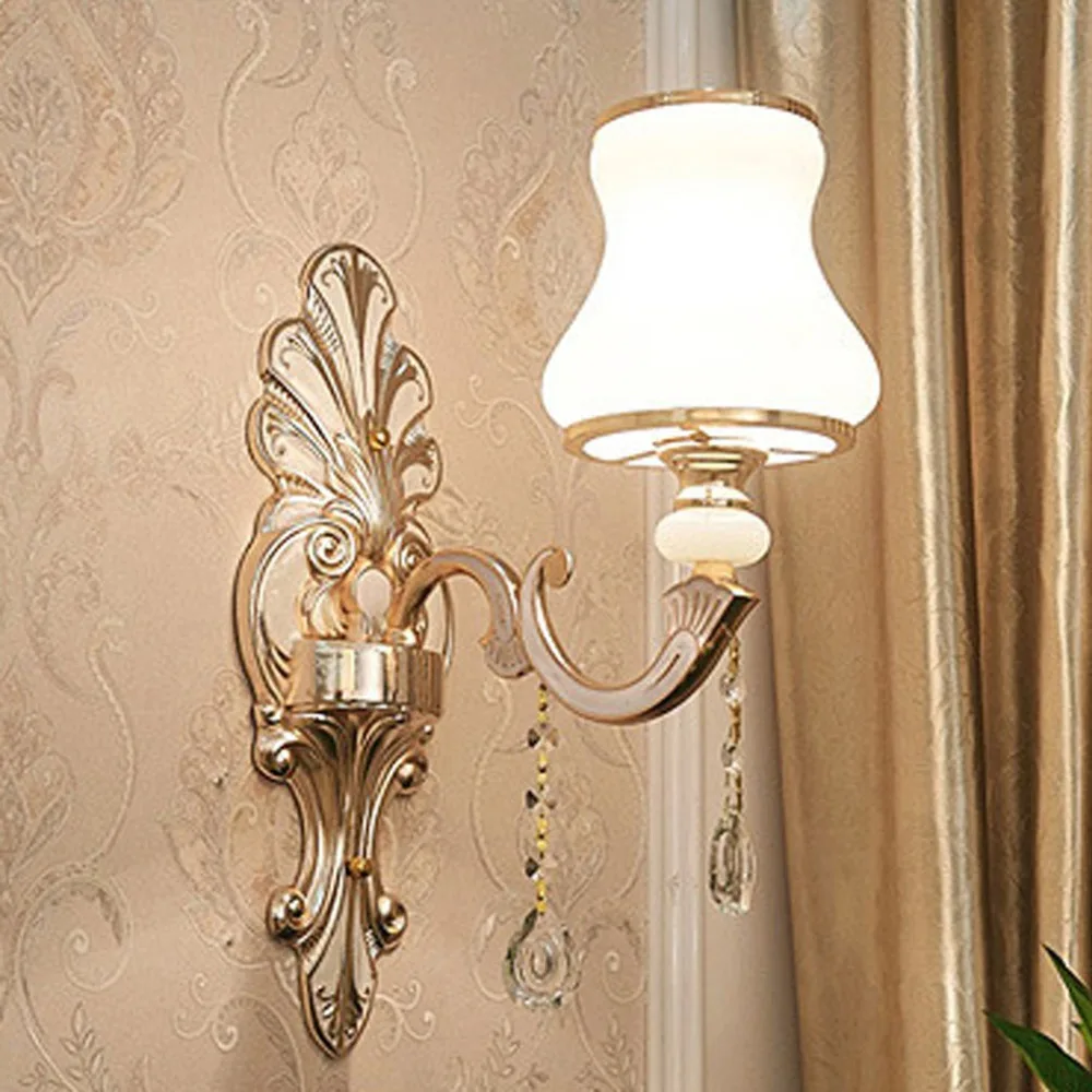 Led Crystal Wall Light Bedside Lamp For Bedroom TV Background Decoration | Лампы и освещение