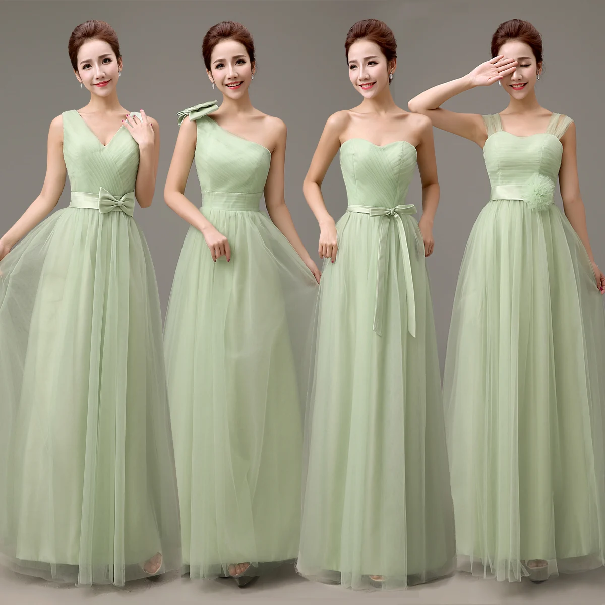 Wedding Sage Green Dress online buy wholesale sage green prom dresses from china dusty bridesmaid dress tulle sweetheart pleated 2015 modest dress