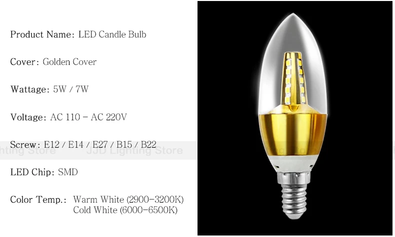 E14 светодиодный лампы в форме свечи лампы светильник E27 энергосберегающая лампа 220V 3W 5 Вт 7 Вт E12 B15 B22 Bombilla Lampara люстра домашнее украшение точечный светильник
