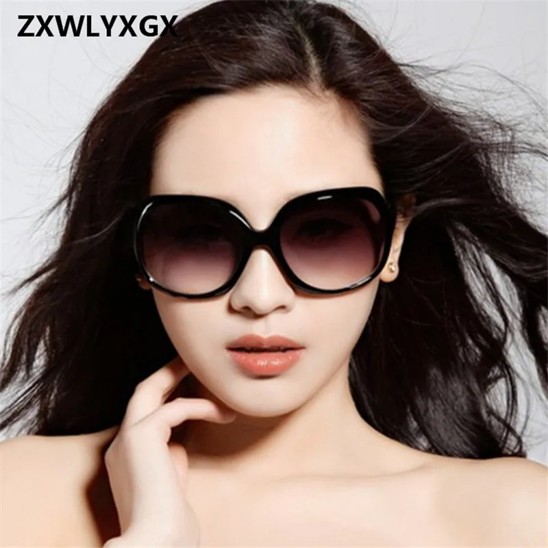 

2018 New Mirror Goggle Explosion-proof Lens Large Frame Female Sunglasses Women Brand Vintage Sun Glasses Women oculos de sol