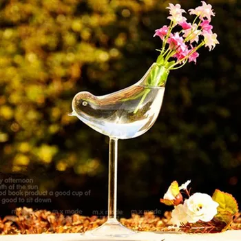 

Creative tall bird vase glass vase Home Decoration hotel decor flower containers wedding decoration gift Couple gifts