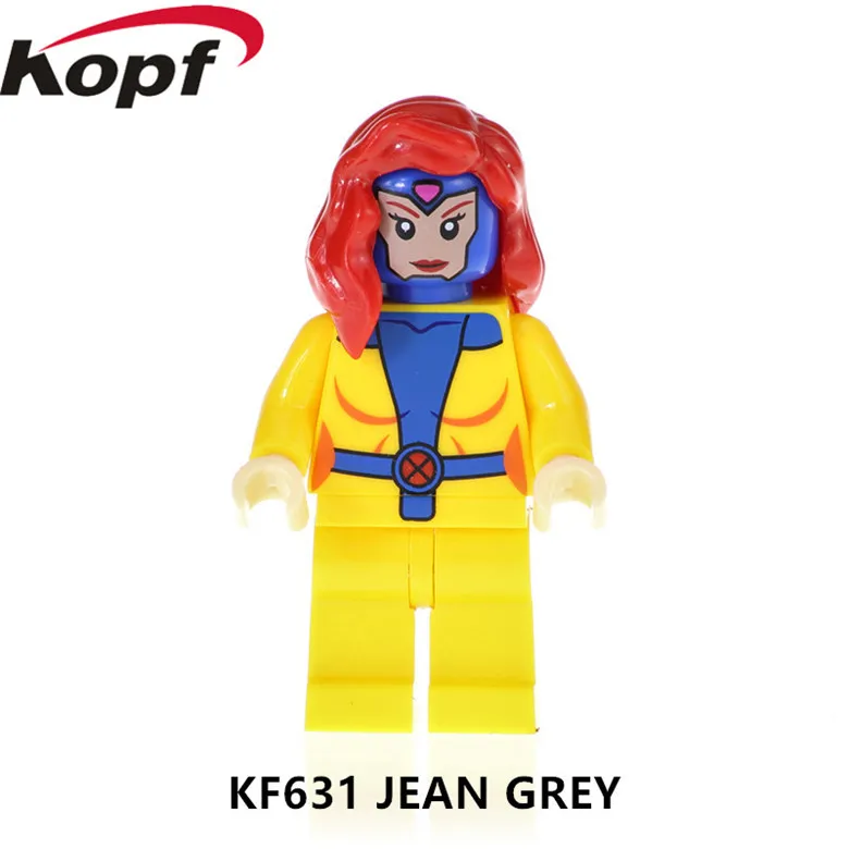 50 шт. Супер Герои экшн серии X-Man Кирпичи JEAN серый фигурки здание блокирует Обучение игрушки для детей лучший подарок KF631