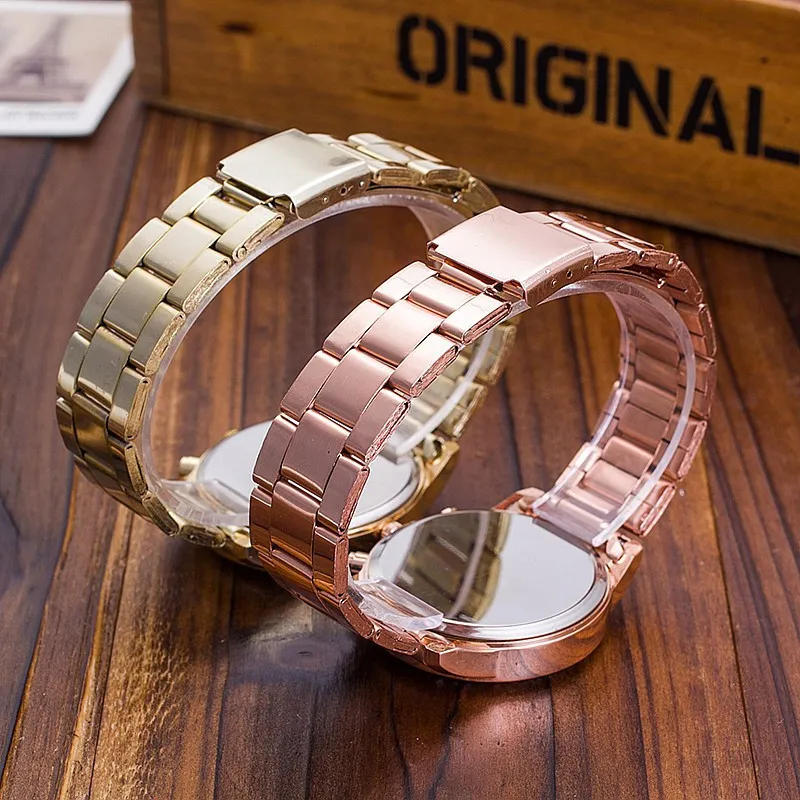Женские часы GENEVA с искусственным хронографом, кварцевые часы с классическим бриллиантом из нержавеющей стали с металлическим ремешком, женские часы с кристаллами S7