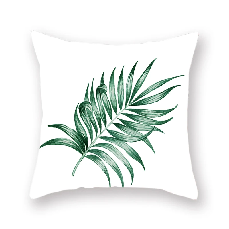 Наволочка в скандинавских джунглях с тропическими растениями, двухсторонняя наволочка из полиэстера с рисунком, декоративная наволочка для дивана - Цвет: leaf-6