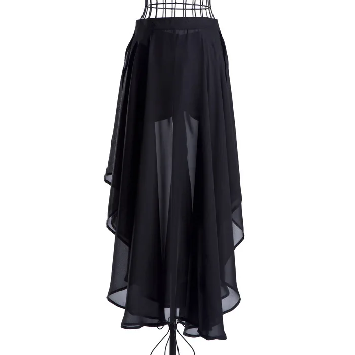 Для женщин, пошив на заказ, большие Размеры 3XS-10XL длинное, шифоновое юбка женские летние модные, пикантные прозрачные Асимметричные юбки Saias