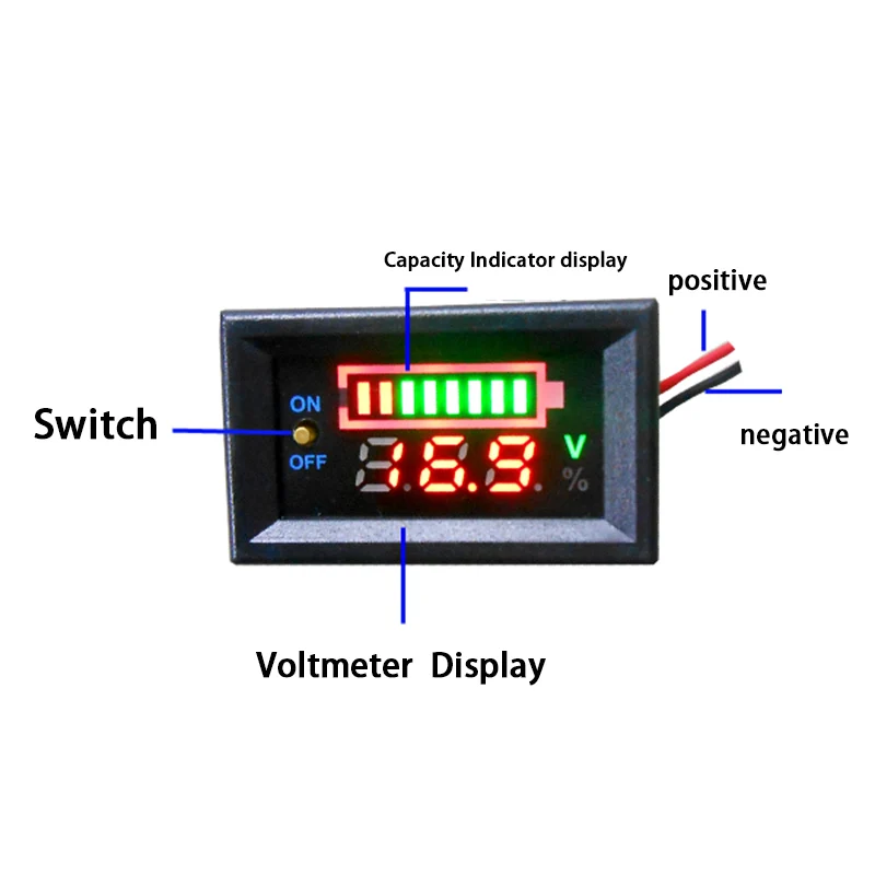 2S 3S 4S литиевая батарея 12 В 24 в 48 в свинцово-кислотная батарея индикатор емкости Цифровой вольтметр тестер уровня заряда двойной дисплей