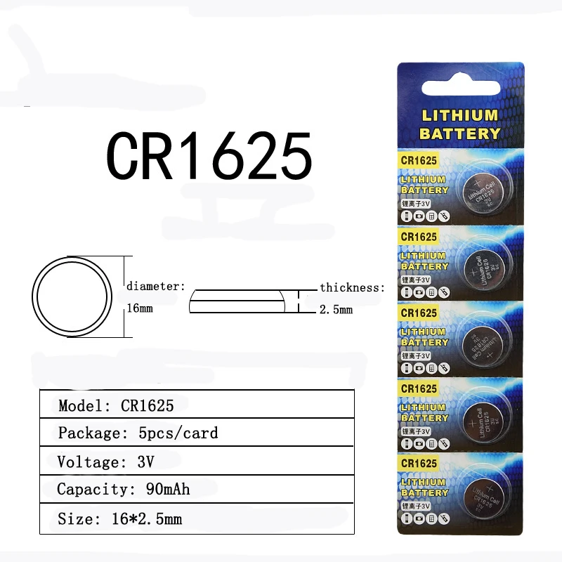 10 шт. Buffle CR1625 3 В кнопки литиевые батареи ячейки Батарея BR1625 ECR1625 LM1625 для 3D очки 3D300P