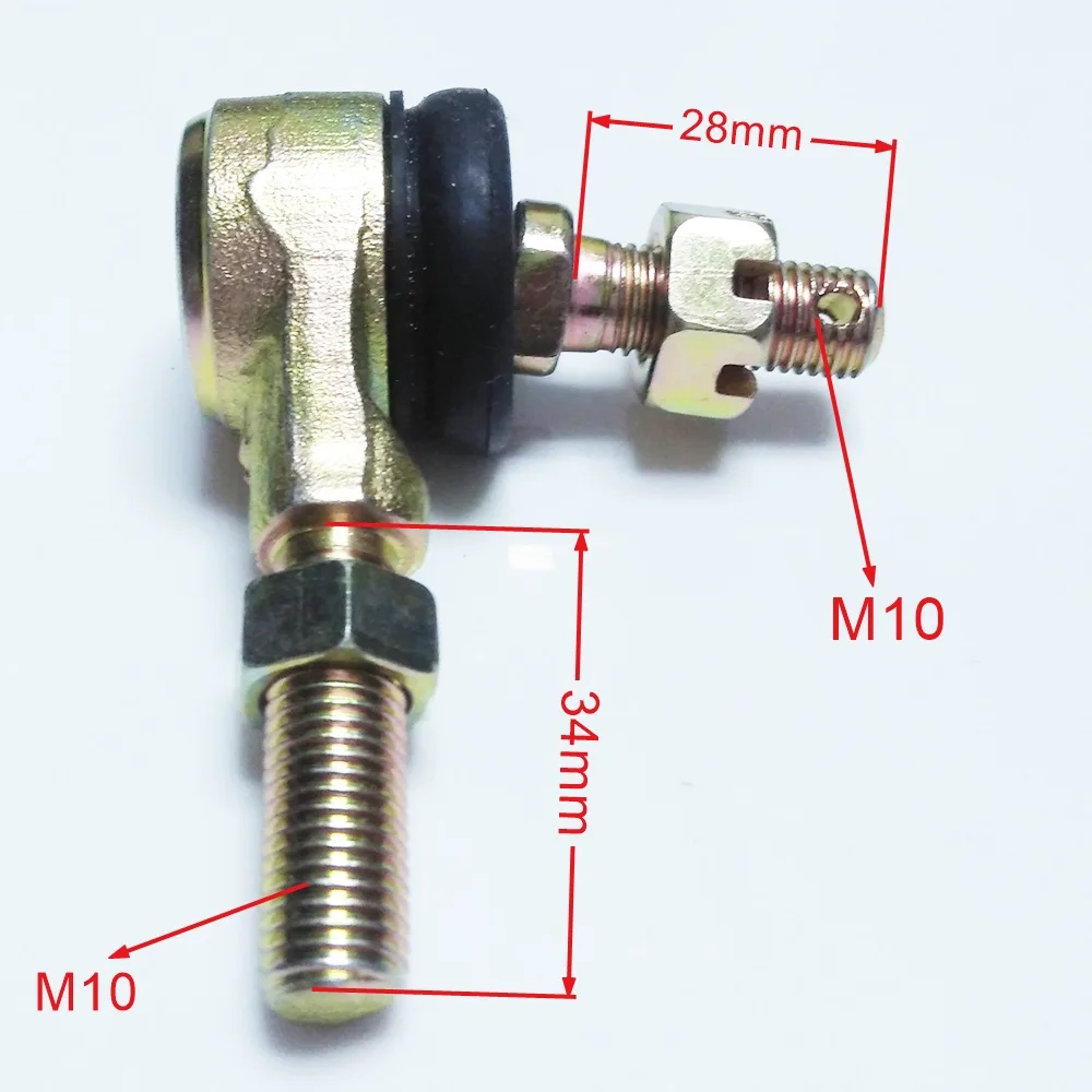 Шарнирная шаровая Головка u-образный шарнир 10 мм M10 x 1,25 наконечник рулевой тяги против часовой стрелки для 50cc-110cc ATV Quad UTV аксессуары Запчасти
