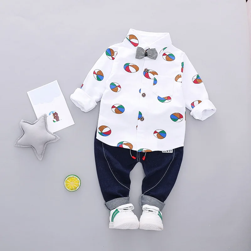 

Baby Boys Gentleman Clothing Sets 2018 Toddler Boys Formal Clothes Set Long Sleeve Shirt+Waistcoat+Pant 2pcs Kids Boy Suits