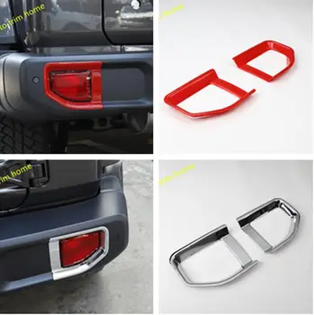 

Lapetus Rear Tail Lights Lamp Bumper Decoration Molding Garnish Cover Trim Red / Bright ABS For Jeep Wrangler JL 2018 2019 2020