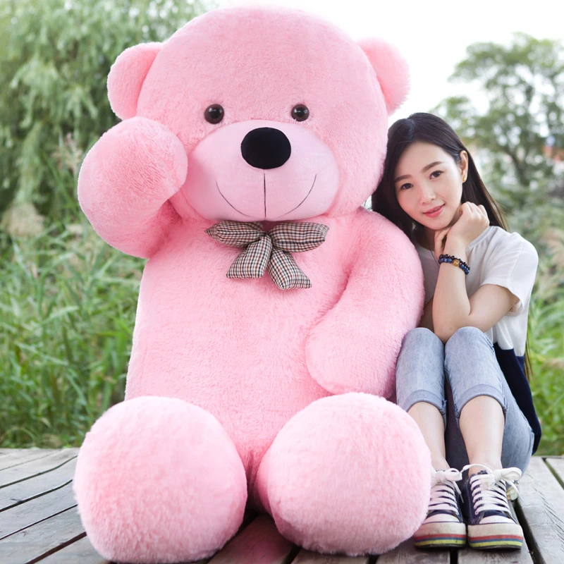pink colour big teddy bear