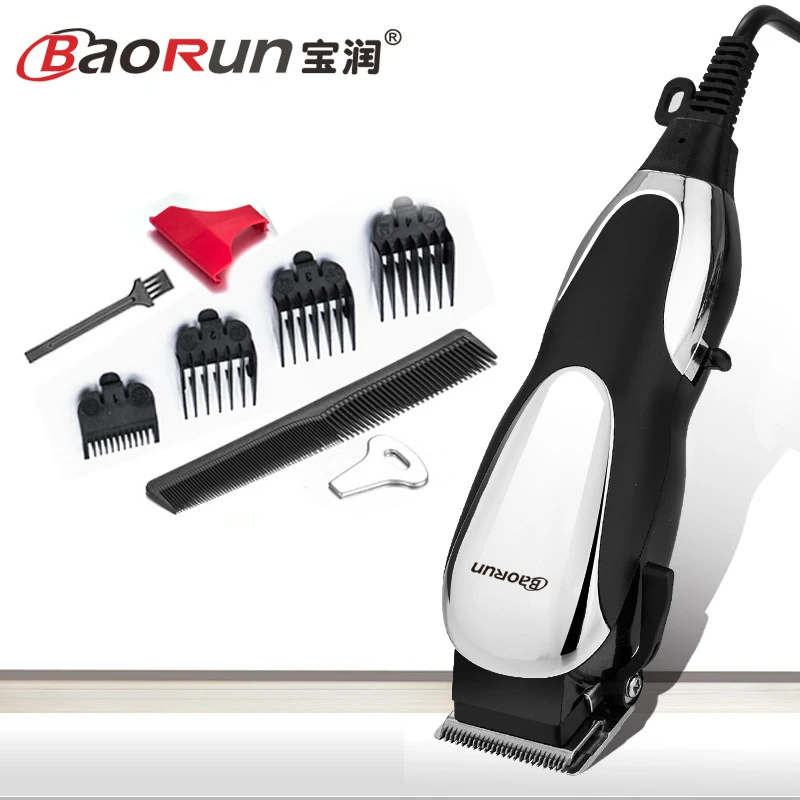 

BaoRun Electric Hair Clipper Professional Hair Trimmer Men Mute Ultra Power Barber Salon Hair Cutting Machine with Cord 220V