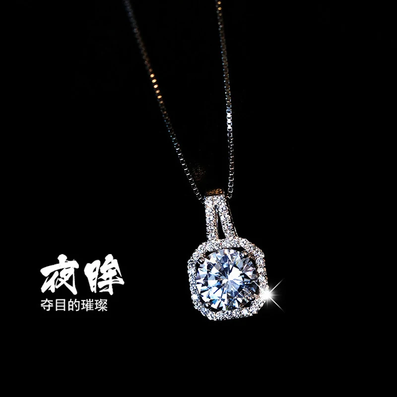 

2016 Drop Shipping 925 Sterling Silver Chokers Necklaces Crystal Pendants&Necklaces Jewelry Collar Colar de Plata