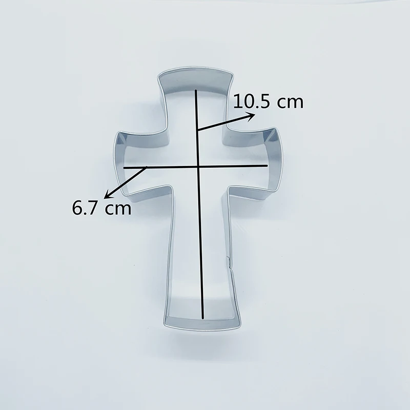 KENIAO Holy Cross Cookie Cutter for Kids Birthday Party- 6.7 x 10.5 cm- Biscuit / Fondant / Pastry Cutter- Stainless Steel