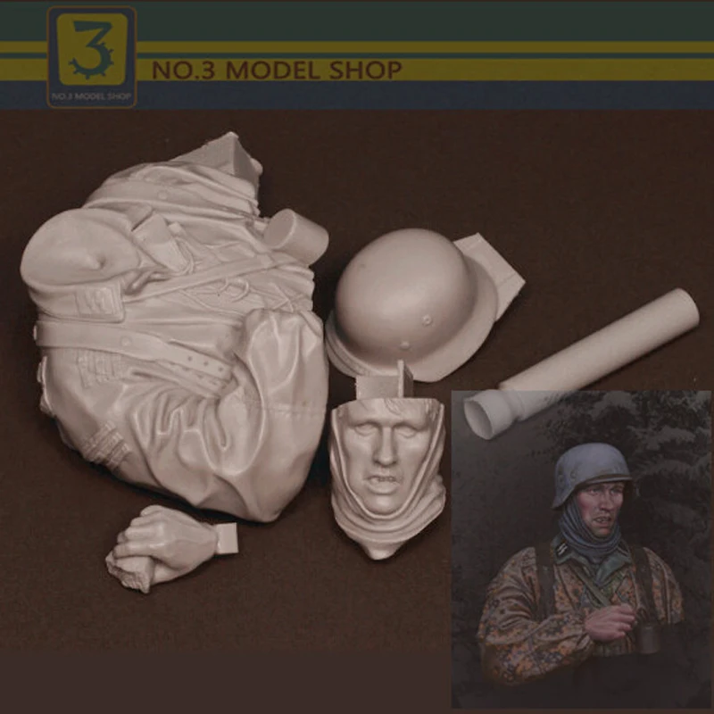 

Scale Models 1/10 WW2 German SS WWII Resin Bust Model Free Shipping