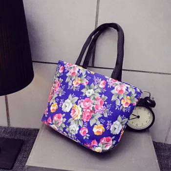 

Fashion Floral Printing Women Flap Handbag Canvas Small Casual Tote Bag Women's Shopping Bag High Quality Shoulder Bag Bolsas