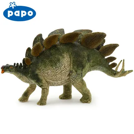 Papo Stegosaurus Имитация Динозавра модель коллекции музейного периода мир Юрского периода древние создания детские игрушки