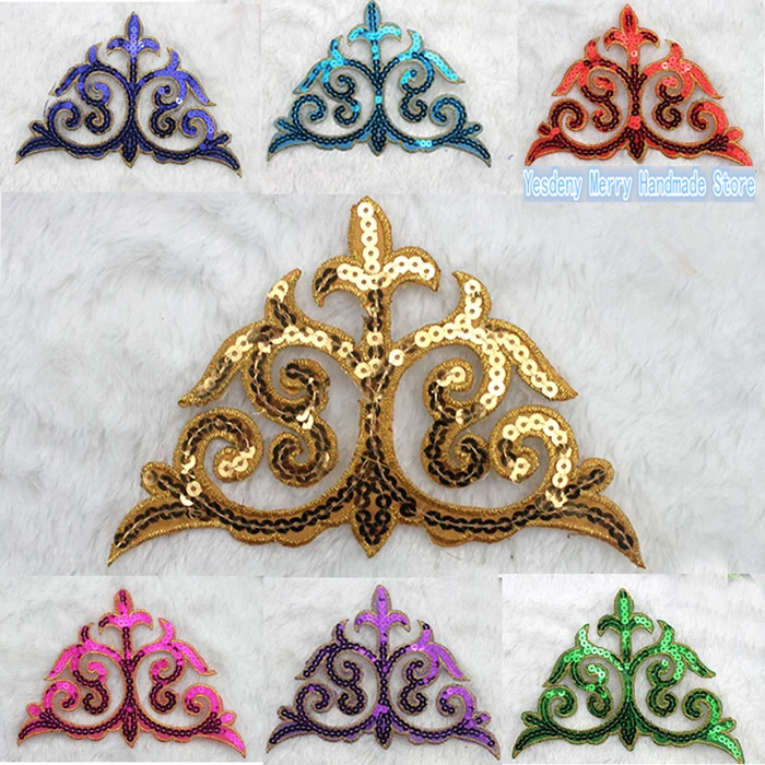 

10Pcs Dance Costume Sequins Decorative Decals Patterns National Opera Clothing Sequins Decals Accessories YN685
