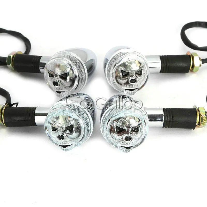 4 шт. Череп поворотники для Suzuki пассивный объемный VS 700 750 800 1400 1500/Honda Shadow Aero Spirit VT700