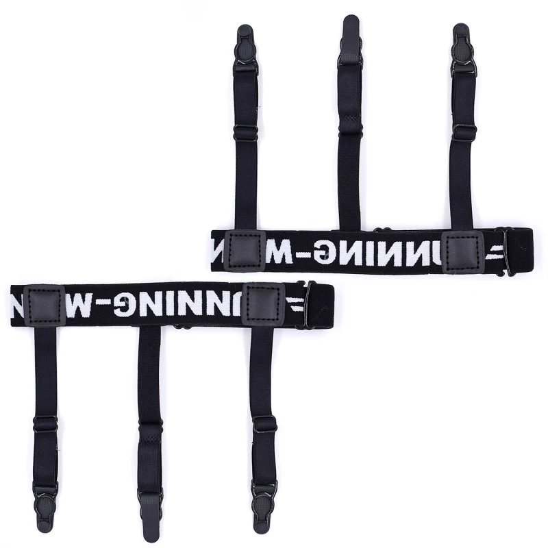Men's Black Elastic Shirt Clip Adjustable Long Garter SC-H-MAN High Quality Suspenders Adjustable Casual